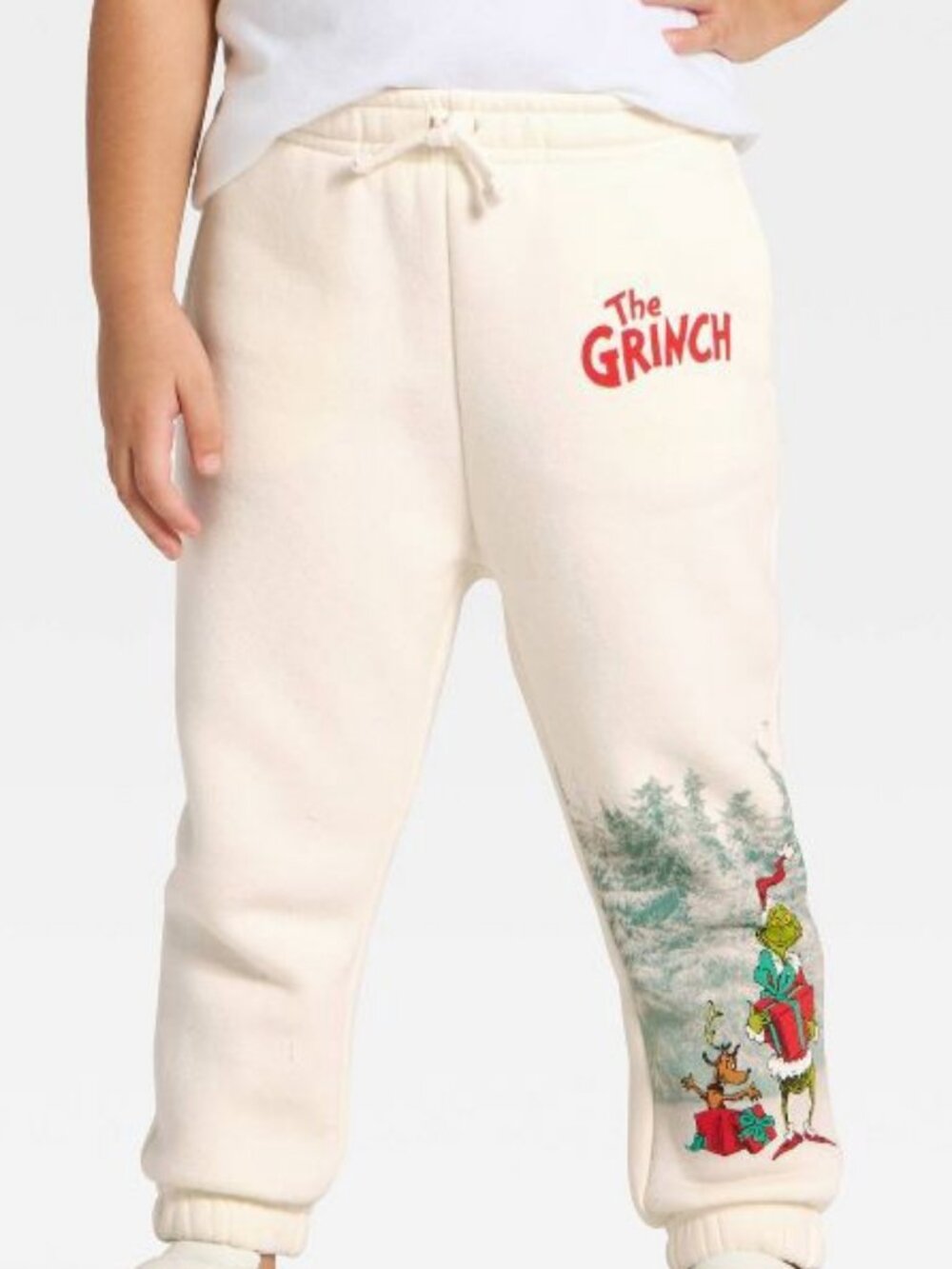 Dr. Seuss Grinch Graphic Joggers with Holiday Scene